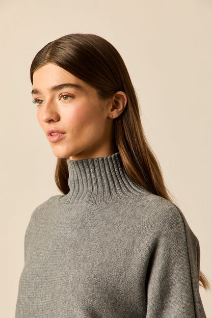 Jersey cuello canale gris antracita